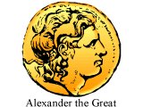 Head of Alexander the Great on a coin